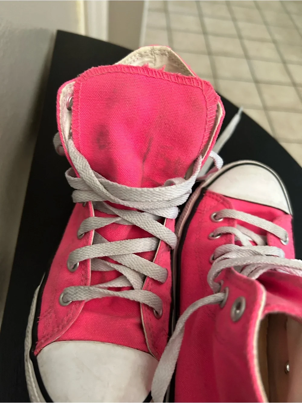 Converse Kids High-Top Sneakers in Coral Pink